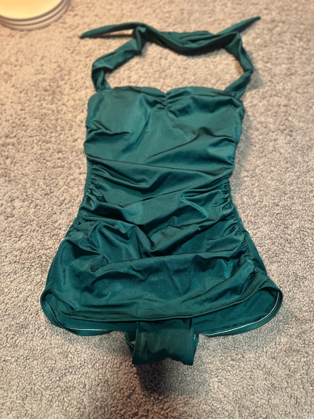 Vintage Esther Williams swimsuit in emerald green